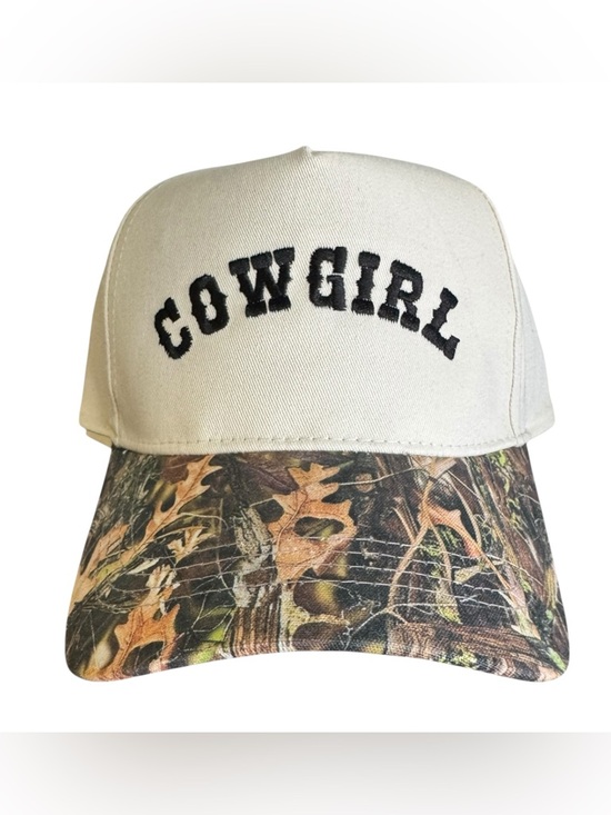 State of Grace Accessories - Cowgirl White & Camo Baseball Hat
